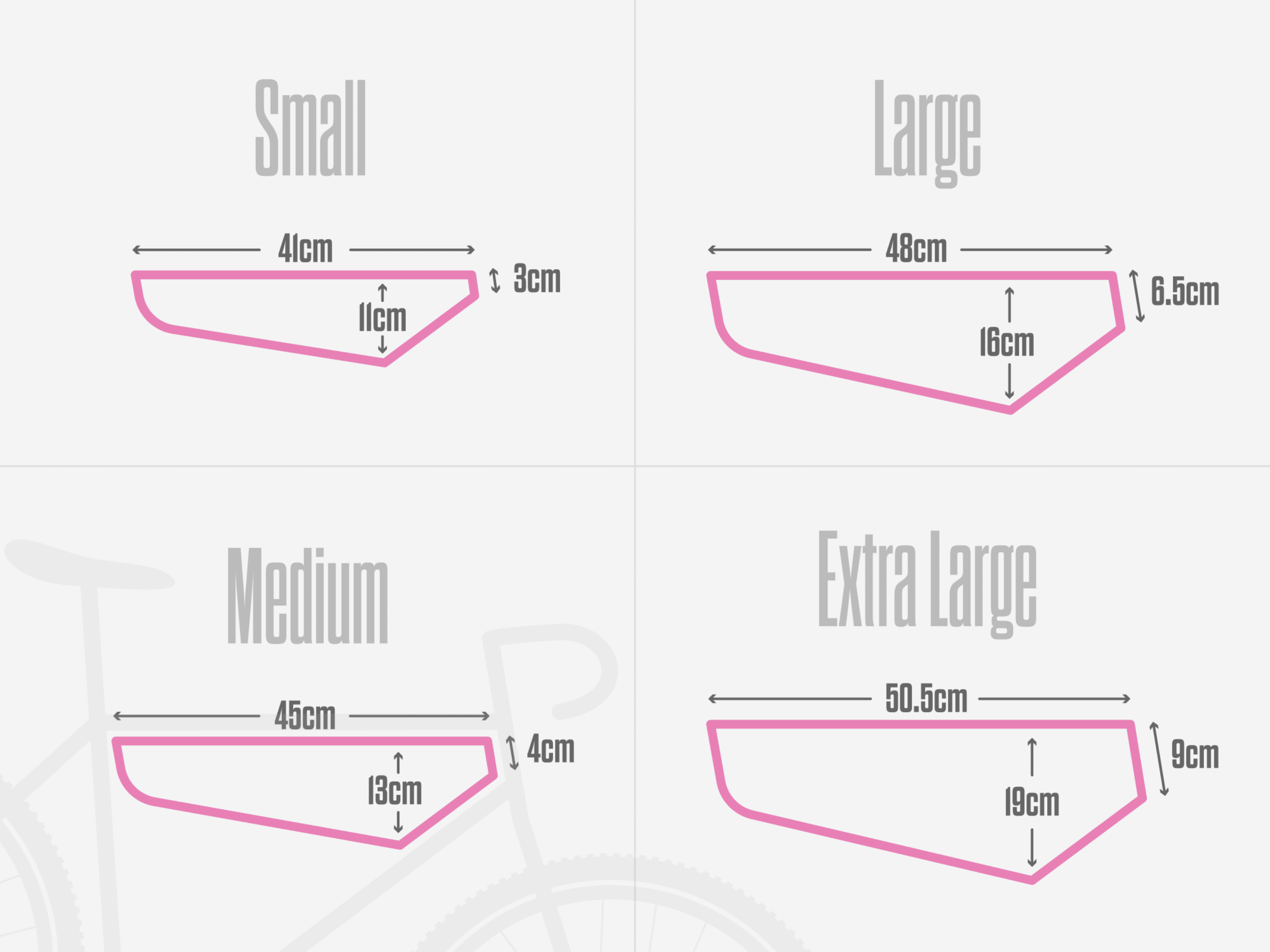 Wizard Works Framebag Dimenions Diagram